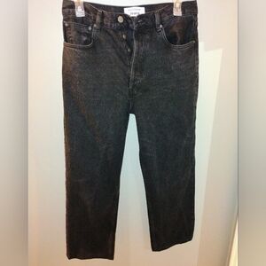 Reformation Black High Rise Button Front Jeans Cropped in Seattle Wash  Size 29
